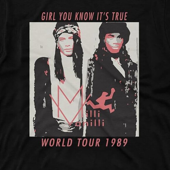 Milli Vanilli World Tour T-Shirt, Music Band Unisex Concert Tee 81 - Picture 2 of 5